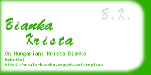 bianka krista business card